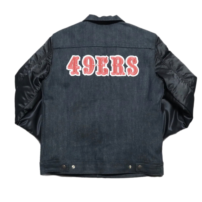Vintage Levis x San Francisco 49ers Satin Denim Jacket NFL Mens.