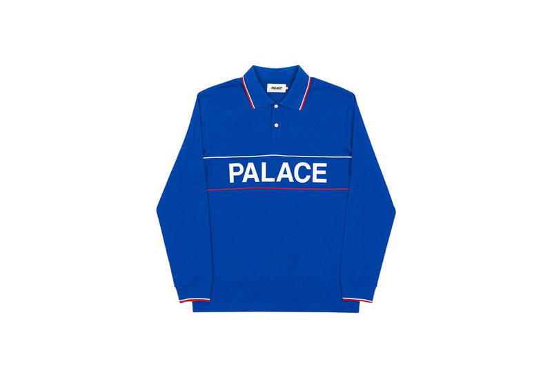 Palace Handle Longsleeve Polo Blue
