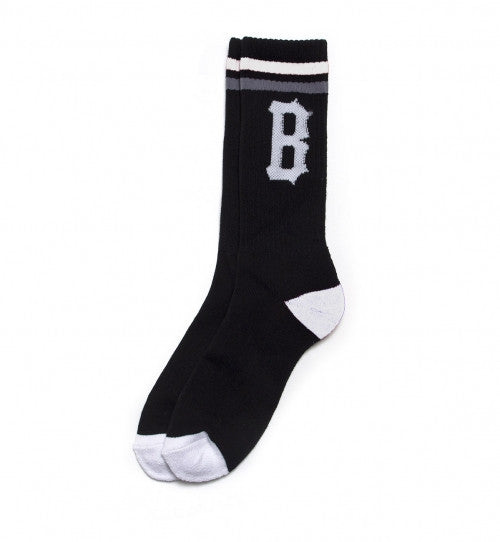 Black Scale B Logo Penta Socks Black
